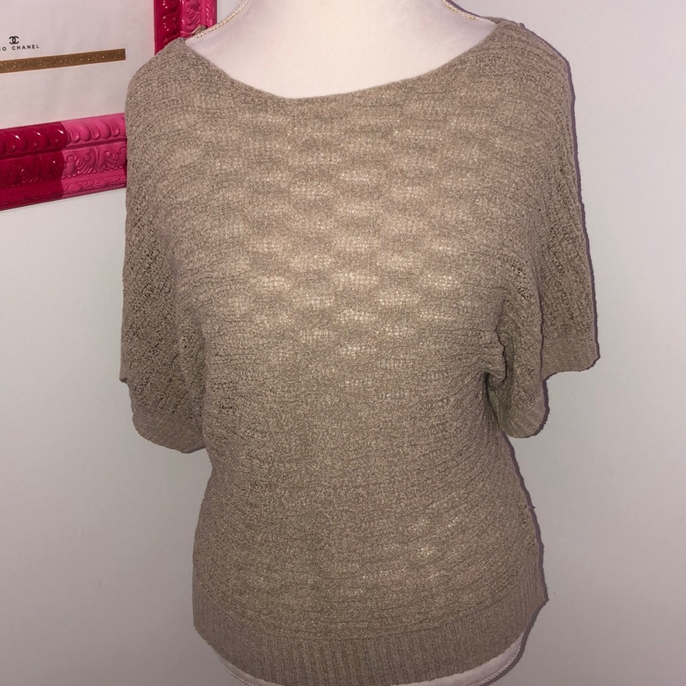 Elle short sleeve sweater beige M